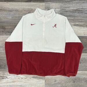 Nike Dri‎ Fit University of Alabama Womens 2XL 1/4 Zip Mock Neck Fleece Jacket